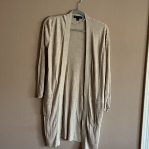 INC International Concepts Beige Open-Front Cardigan